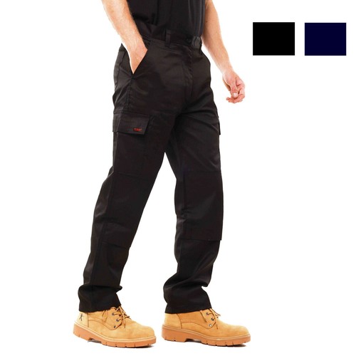 Mens black cargo combat work - black,