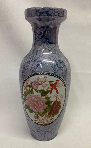 Vaso decorato azzurro - , in