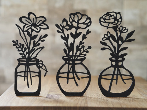 Vaso con fiori arte - fiori, 3d