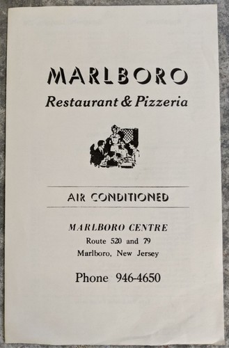 Marlboro menù ristorante - marlboro, e