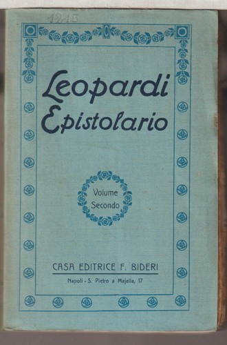 1215 leopardi epistolario - 1215,