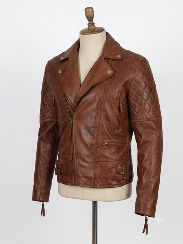 Giacca moto uomo - uomo, marrone