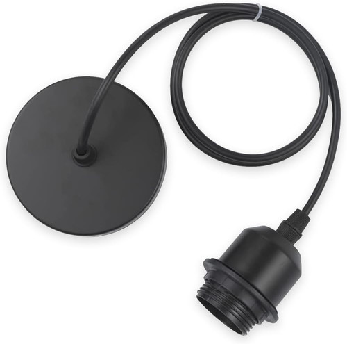 Lampada sospensione e27 nero - lampada, a