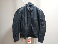 Giacca in pelle nera da moto donna Dainese nuova, taglia 50