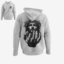 Felpa con cappuccio Jesus Face