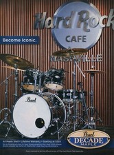 2016 Print Ad of Pearl Decade Maple Drum Kit at Hard Rock Cafe Nashville