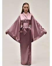 Accappatoio donna rosa seta