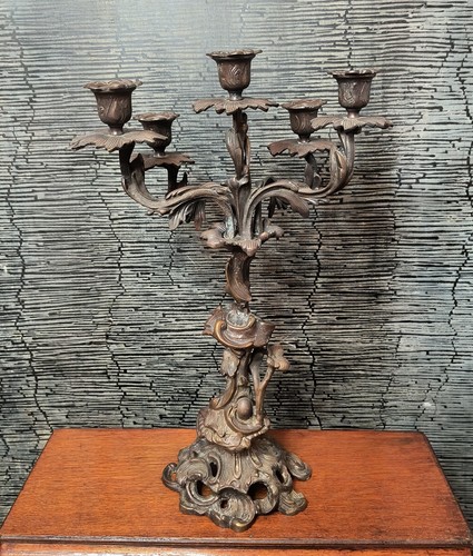 Candelabro fiori bronzo - , art