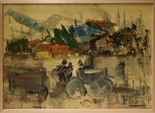 DIPINTO Gemalt OLIO su