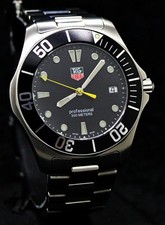 Orologio svizzero Tag Heuer Aquaracer Professional 300M ref.WAB1110 quadrante nero data