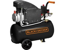 Compressore aria 24 Lt.  gruppo coassiale lubrificato 1,5 HP - 8 bar  Black+Deck
