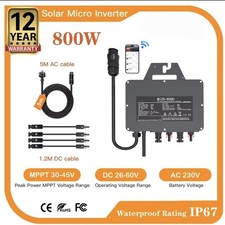 Microinverter da balcone 800W MPPT IP67 Wifi integrato pannello solare 20-60v dc