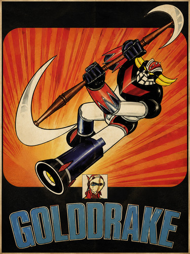 Poster goldrake vintage anime - goldrake,