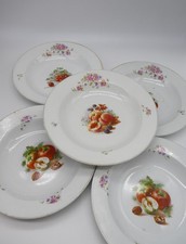 Piatti fondi vintage Laveno. Collezione Frutta. Ceramica italiana decorata