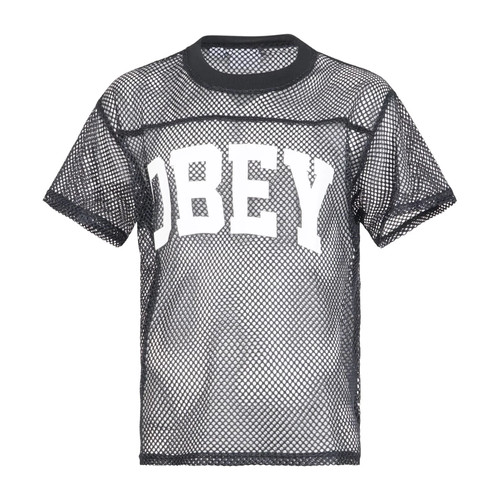 Obey shirt nera cllegiate - t-shirt,