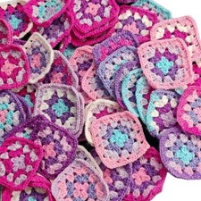 100 quadrati nonna all'uncinetto schema colori tulipano misura 3 pollici