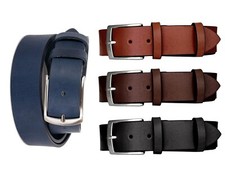 Cintura in Pelle Made in Italy 100%. Artigianale. Altezza 4 cm. Accorciabile.