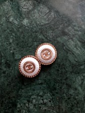 Orecchìni Bottoni Vintage Tipo Chanel