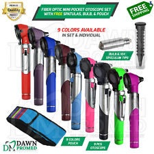 Set mini otoscopio tascabile in fibra ottica LED cannocchiale auricolare diagnostica medica ORL Hi-Q