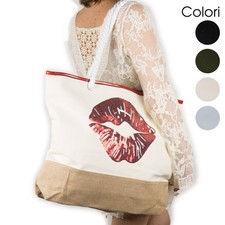 Borsa donna grande tela canvas