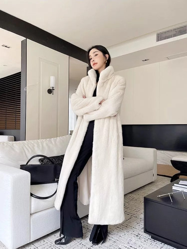 Pelliccia cappotto lungo donna - lungo,