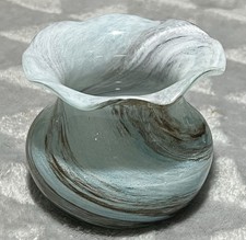 Vaso in vetro artistico blu