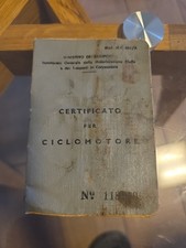 Certificato Per Ciclomotore Garelli 38b Libretto