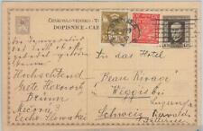 75086 - Cecoslovacchia - STORIA POSTALE - Cartoleria con francobolli aggiunti 1929