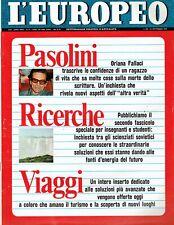 EUROPEO 1975/47=PIER PAOLO PASOLINI MORTE MISTERO MASSACRO TESTIMONI TESI=
