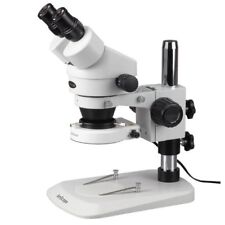 AmScope 7X-45X Microscopio di ispezione zoom stereo con luce ad anello 80 LED