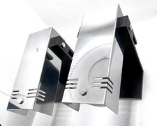 applique coppia vintage anni 70 in acciaio modernariato design