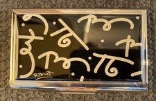 ROMERO BRITTO porta biglietti da visita in acciaio