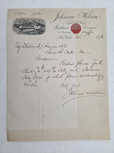 1896 antica carta - , intestata