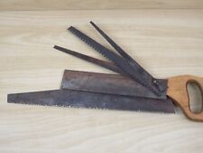 ANTICO SEGHETTO SEGA legno acciaio LAMA MULTIPLA 5 lame metallo ricambiabili per