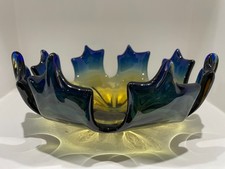 Centrotavola Vetri d'Arte Portafrutta Vetro Murano Art Sommerso Glass Infused