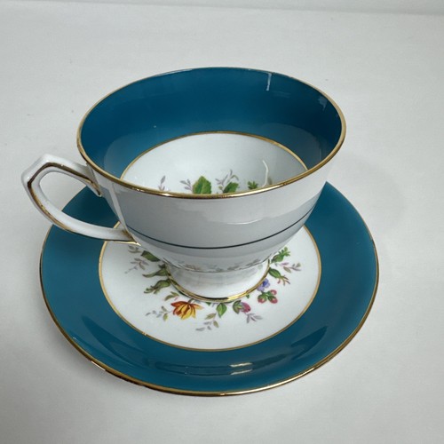 Tazza piattino vintage - vintage, teal