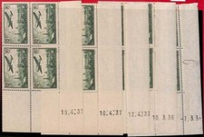 94828 - FRANCIA - FRANCOBOLLI - Yvert # POSTA AEREA 8 lotto di 5* blocco di 4 monete data