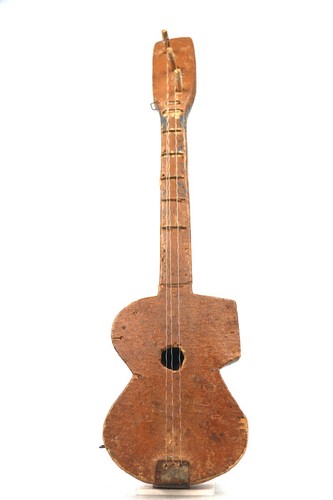 Arte africano chitarra - africano, baule