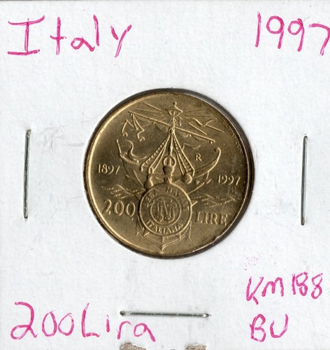 Coin italy 200 - 1997, km186