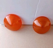 AUTO EPOCA COPPIA PLASTICHE GEMME ARANCIONE PER FANALINI (NUOVE VEDI FOTO MISURE