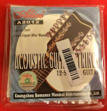 MUTA SET CORDE CHITARRA ACUSTICA FOLK 12 CORDE ALICE A2012 LEGA RAME ACCIAIO