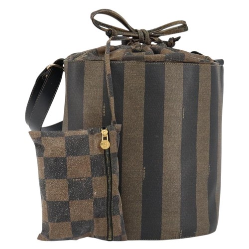 Fendi pecan canvas shoulder - fendi,