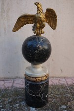 Aquila bronzo e piedistallo marmo ornamentale porta orologio da taschino
