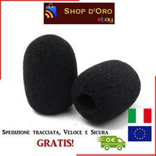 5 SPUGNETTE PER MICROFONO RICAMBIO SPUGNE COPRI MIC PROTEZIONI NERE TONDE