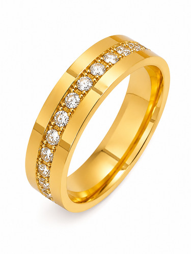 Anello acciaio inox oro - acciaio,