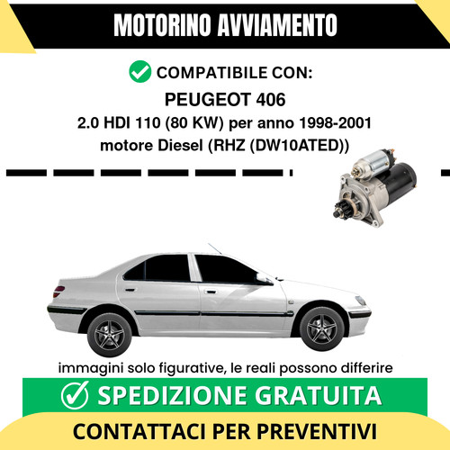 Motorino avviamento peugeot - avviamento,