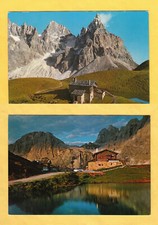 Cartolina Dolomiti Passo Rolle Baita G Segantini  viaggiata 2 cartoline