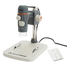 Celestron 44308 Microscopio digitale manuale Pro, Ingrandimento 20x-200x, Grigio