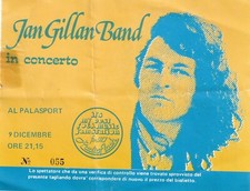 Biglietto Concerto Jan Gillan Band Torino 1979