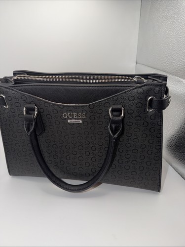 Guess logo purse black - black, and